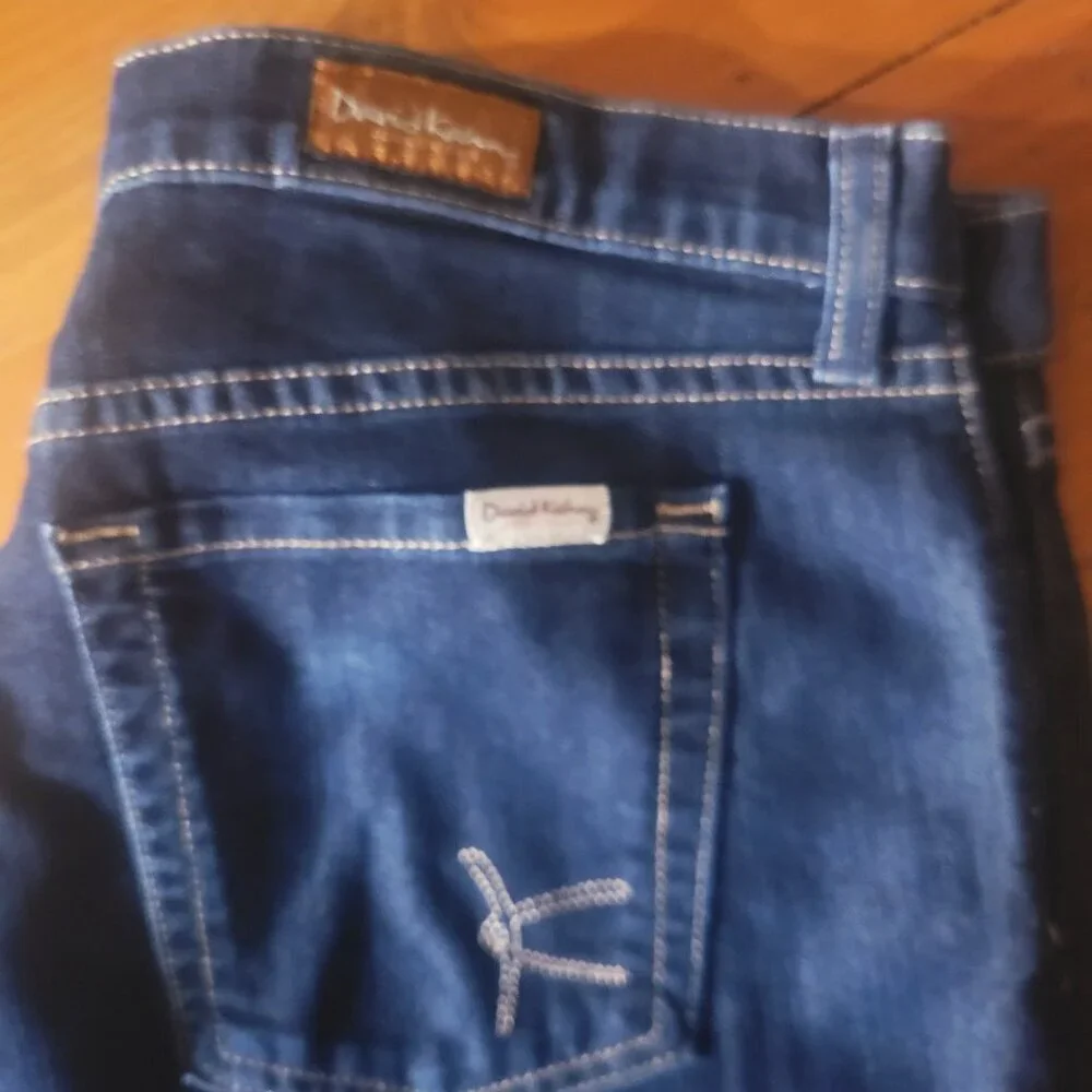 David Kahn Women's Dress Wide Leg Flare Jeans Dark Wash - Size - Picture 6 of 14